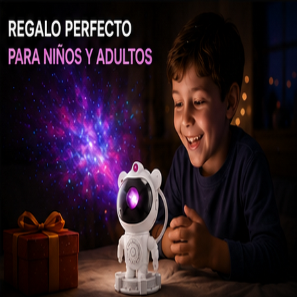 🚀 Proyector Astronauta Bluetooth de Nebulosas y Estrellas 360°