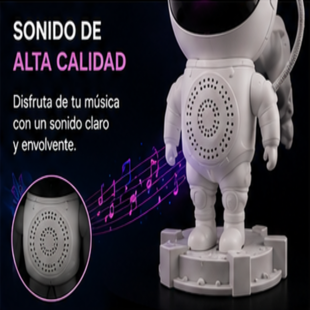 🚀 Proyector Astronauta Bluetooth de Nebulosas y Estrellas 360°