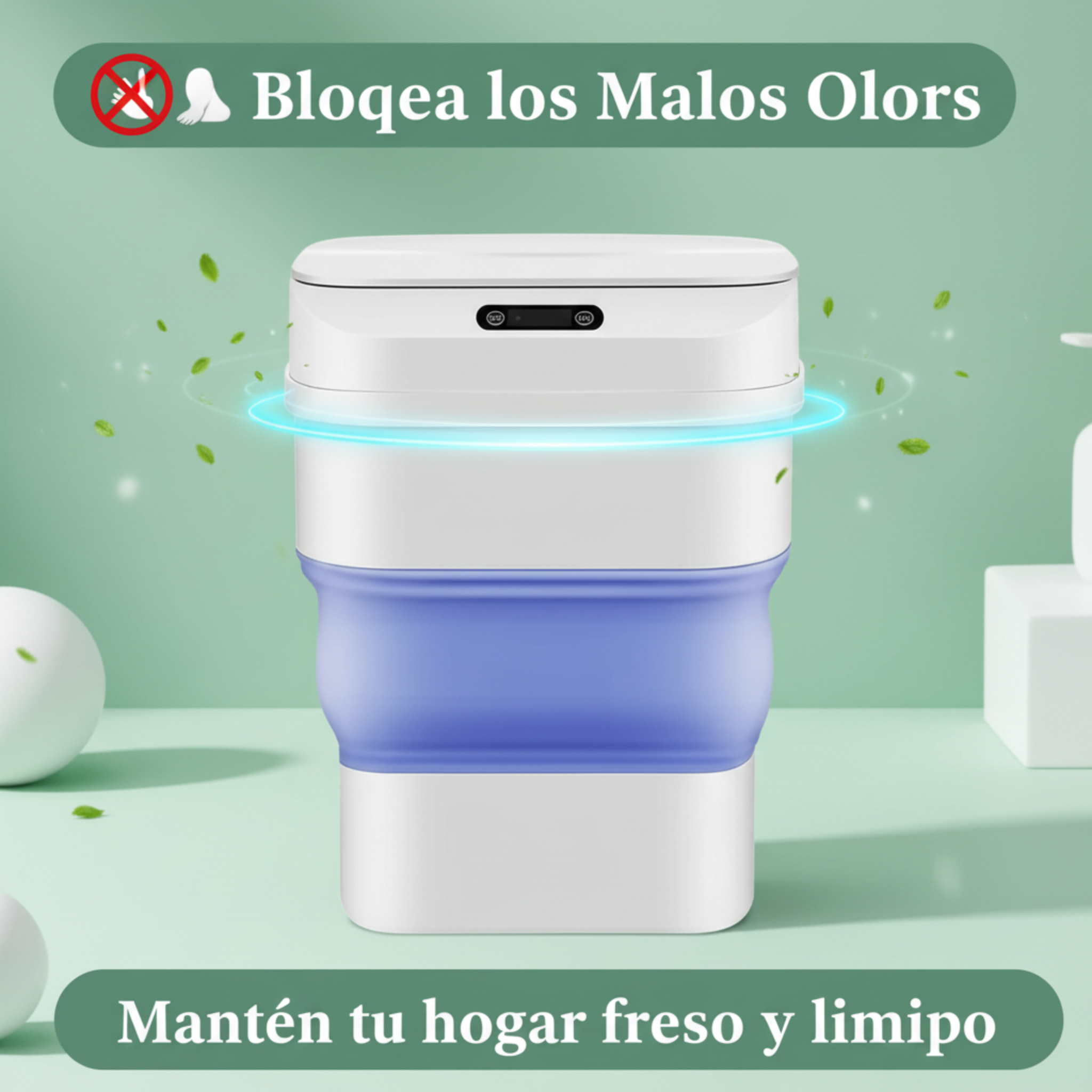 FlexiSense™ ⭐⭐⭐⭐⭐  Basurero Inteligente Plegable con Sensor Automático.