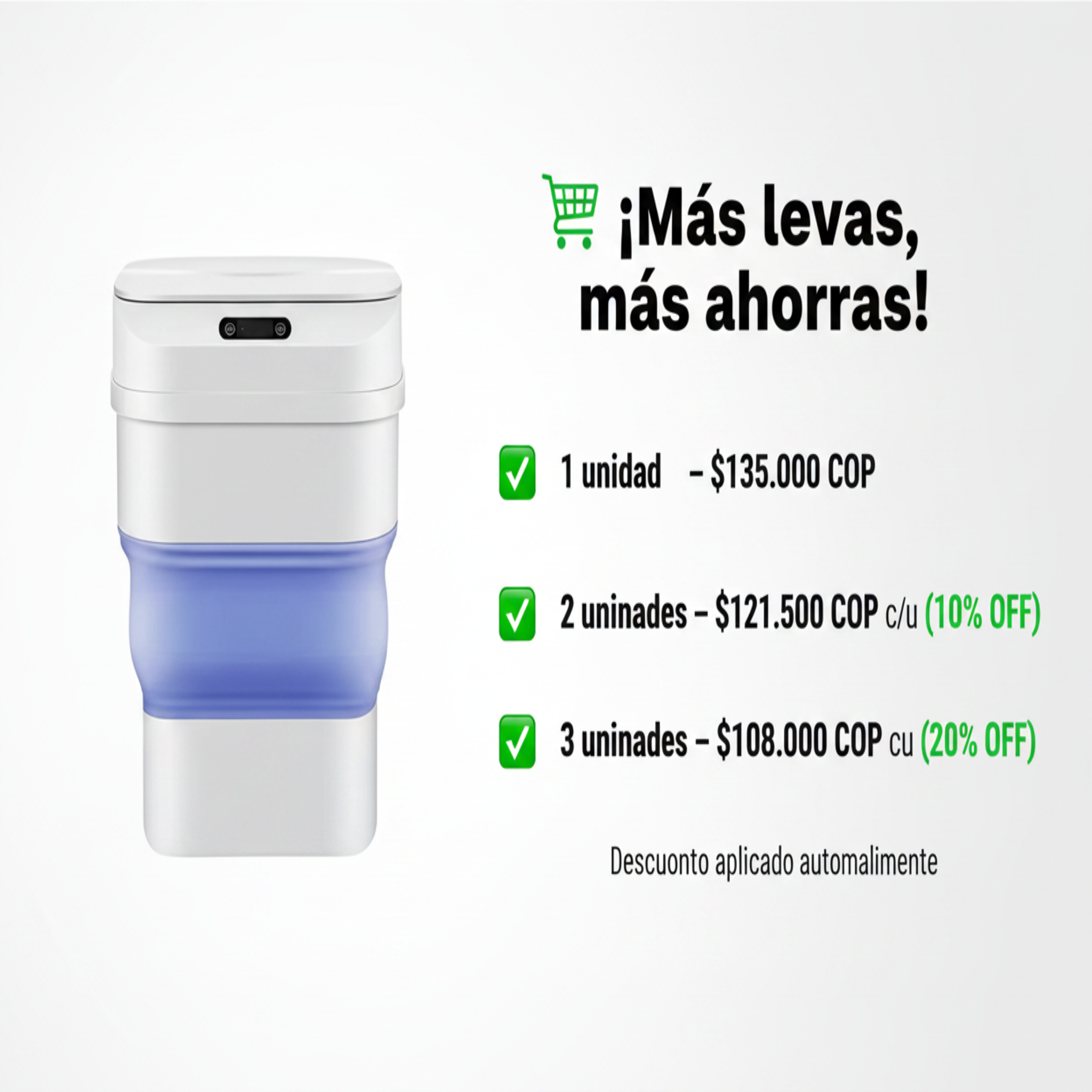 ¡Más llevas, más ahorras! Tabla de descuentos por volumen