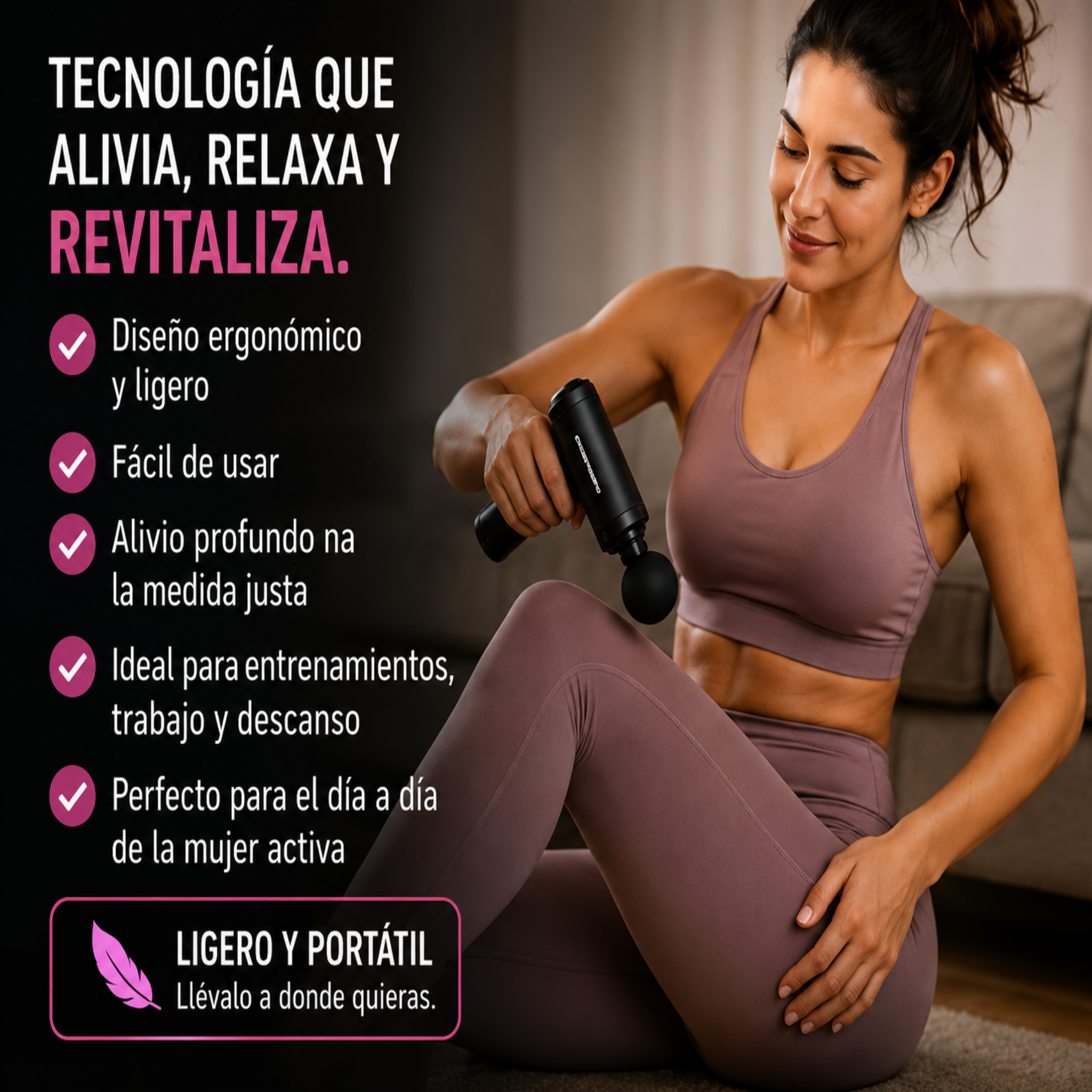 CryoPulse Pro™ – Pistola de Masaje con Terapia Fría y Caliente